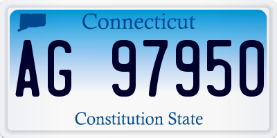 CT license plate AG97950