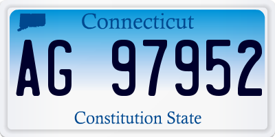 CT license plate AG97952