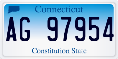 CT license plate AG97954