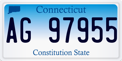CT license plate AG97955