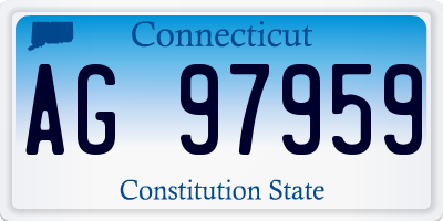 CT license plate AG97959
