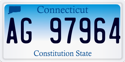 CT license plate AG97964
