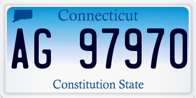 CT license plate AG97970