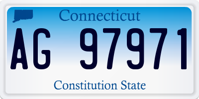 CT license plate AG97971