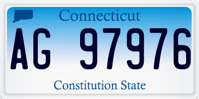 CT license plate AG97976