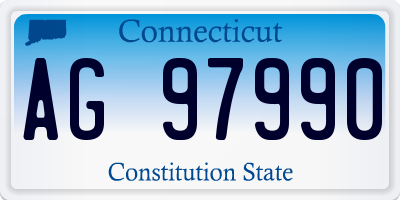 CT license plate AG97990
