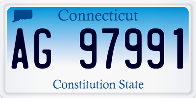 CT license plate AG97991