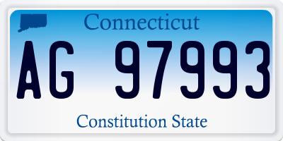 CT license plate AG97993