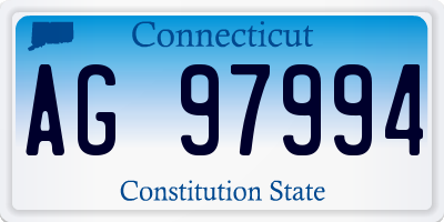 CT license plate AG97994