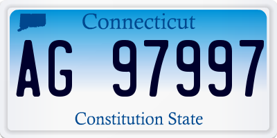 CT license plate AG97997