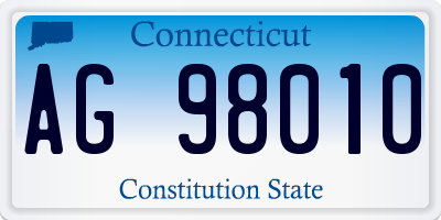 CT license plate AG98010