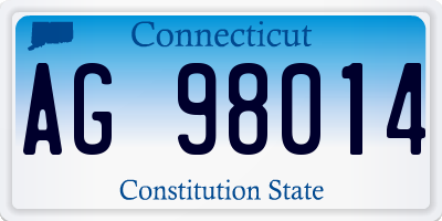 CT license plate AG98014