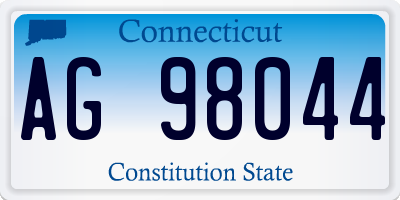 CT license plate AG98044