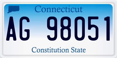 CT license plate AG98051