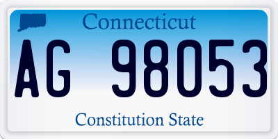 CT license plate AG98053
