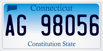 CT license plate AG98056