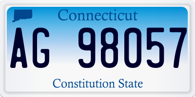 CT license plate AG98057