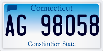CT license plate AG98058