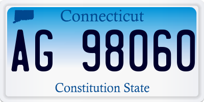 CT license plate AG98060