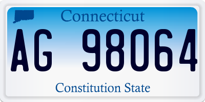 CT license plate AG98064