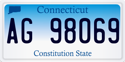 CT license plate AG98069