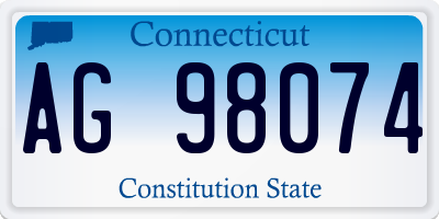 CT license plate AG98074