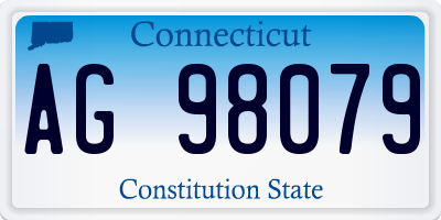 CT license plate AG98079