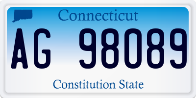 CT license plate AG98089