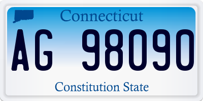 CT license plate AG98090
