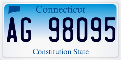 CT license plate AG98095
