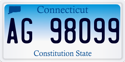 CT license plate AG98099