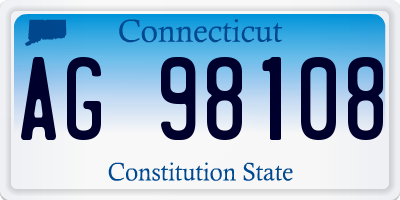 CT license plate AG98108