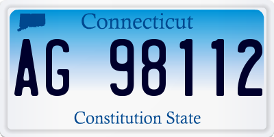 CT license plate AG98112