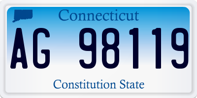 CT license plate AG98119