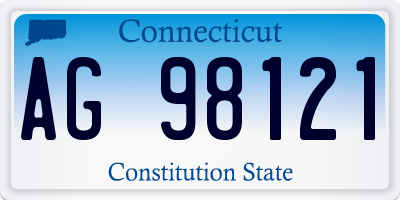 CT license plate AG98121
