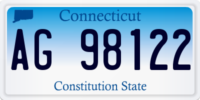 CT license plate AG98122