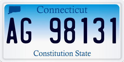 CT license plate AG98131