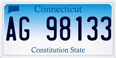 CT license plate AG98133
