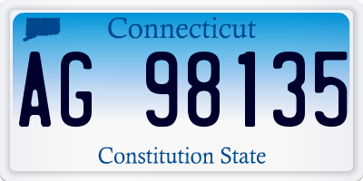 CT license plate AG98135
