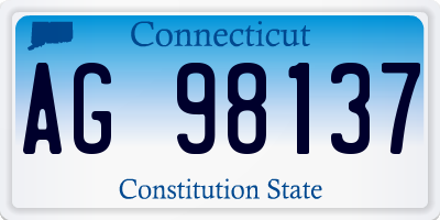 CT license plate AG98137