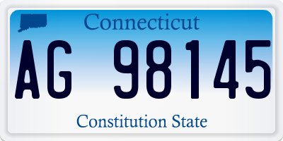 CT license plate AG98145