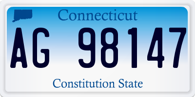 CT license plate AG98147