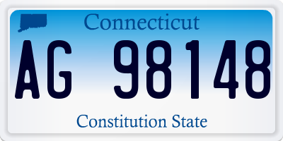 CT license plate AG98148