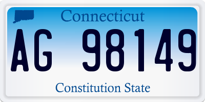 CT license plate AG98149