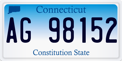 CT license plate AG98152