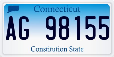 CT license plate AG98155