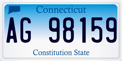 CT license plate AG98159