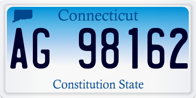 CT license plate AG98162
