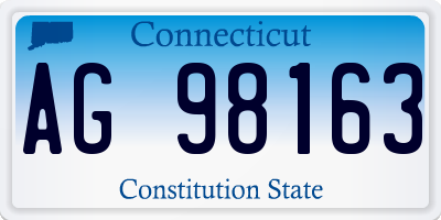 CT license plate AG98163