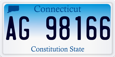 CT license plate AG98166
